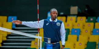 Rwandan referee Ndayisaba Alphonse officiating Volleyball U19 World Cup in Uzbekistan