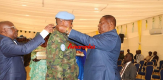 Rwandan peacekeepers honored with medals by President Touadera in Central African Republic