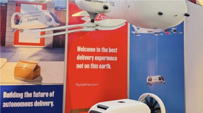 Drones in Rwanda home delivery service Zipline drone delivering products to homes in Rwanda