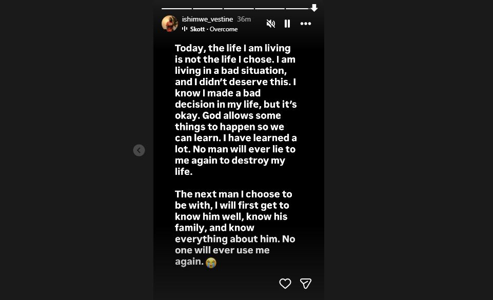 Ishimwe Vestine looking strong and determined after personal struggles