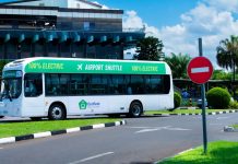Rwanda airport electric buses in Kigali