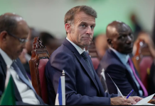 French President Emmanuel Macron speaking about Rwanda sanctions and DR Congo peace talks