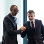 Kagame and Macron unveiling the Genocide Memorial in Paris